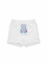 Özkan 41602 5'li Paket Kız Çocuk Karışık Renkli Desenli Pamuklu Yumuşak Rahat Şort Boxer - Thumbnail