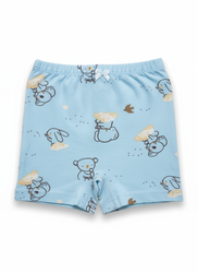 Özkan 41602 5'li Paket Kız Çocuk Karışık Renkli Desenli Pamuklu Yumuşak Rahat Şort Boxer - Thumbnail