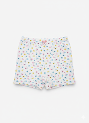 Özkan 41602 5'li Paket Kız Çocuk Karışık Renkli Desenli Pamuklu Yumuşak Rahat Şort Boxer - Thumbnail