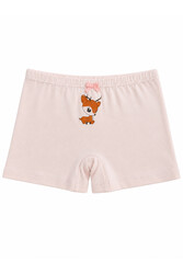 Özkan 41602 5'li Paket Kız Çocuk Karışık Renkli Desenli Pamuklu Yumuşak Rahat Şort Boxer - Thumbnail