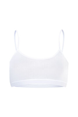 Özkan Underwear - Özkan 42324 Kız Çocuk Pamuklu Süprem Esnek Rahat Pedsiz İnce Askılı Alıştırma Sütyeni Yarım Atlet Büstiyer