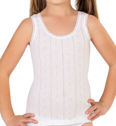 Özkan 42774 5'li Paket Kız Çocuk %100 Pamuklu Transferli Ribana Esnek Rahat Kalın Askılı Atlet - Thumbnail