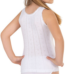 Özkan 42774 5'li Paket Kız Çocuk %100 Pamuklu Transferli Ribana Esnek Rahat Kalın Askılı Atlet - Thumbnail