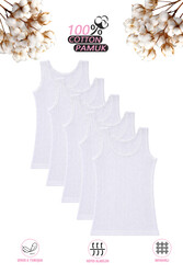 Özkan 42774 5'li Paket Kız Çocuk %100 Pamuklu Transferli Ribana Esnek Rahat Kalın Askılı Atlet - Thumbnail