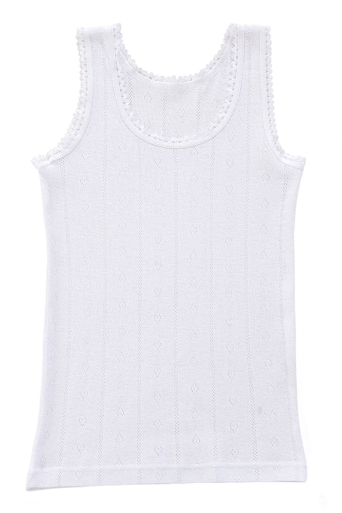 Özkan 42774 3'lü Paket Kız Çocuk %100 Pamuklu Transferli Ribana Esnek Rahat Kalın Askılı Atlet