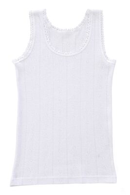 Özkan Underwear - Özkan 42774 3'lü Paket Kız Çocuk %100 Pamuklu Transferli Ribana Esnek Rahat Kalın Askılı Atlet (1)