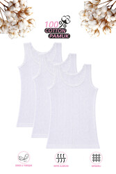 Özkan 42774 3'lü Paket Kız Çocuk %100 Pamuklu Transferli Ribana Esnek Rahat Kalın Askılı Atlet - Thumbnail