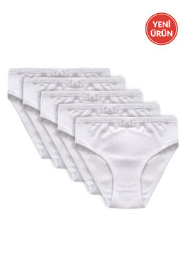Özkan Underwear - Özkan 43027 5'li Paket Kız Çocuk Pamuklu Likralı Süprem Esnek Rahat Külot