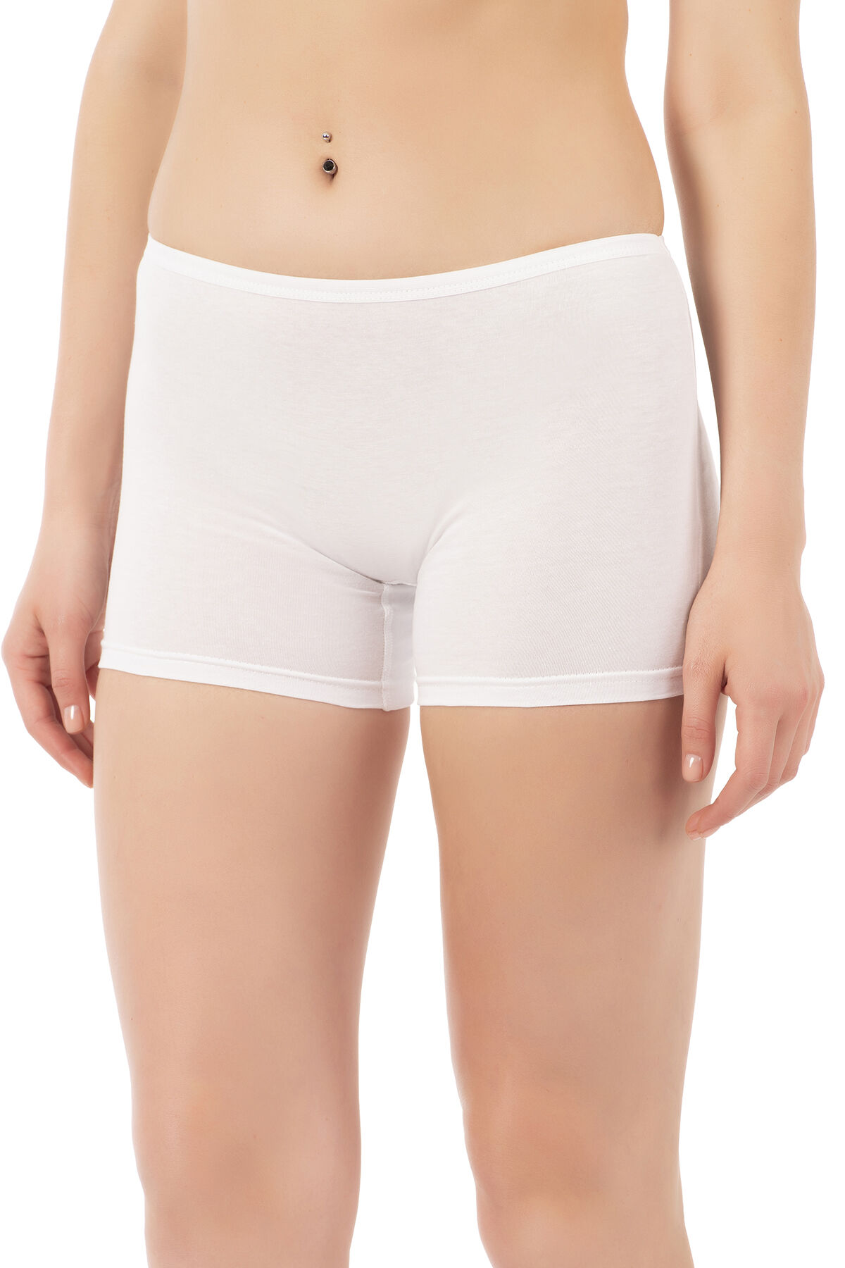 Özkan 0412 Kadın Likralı %95 Pamuklu Süprem Esnek Rahat Boxer Şort Tayt