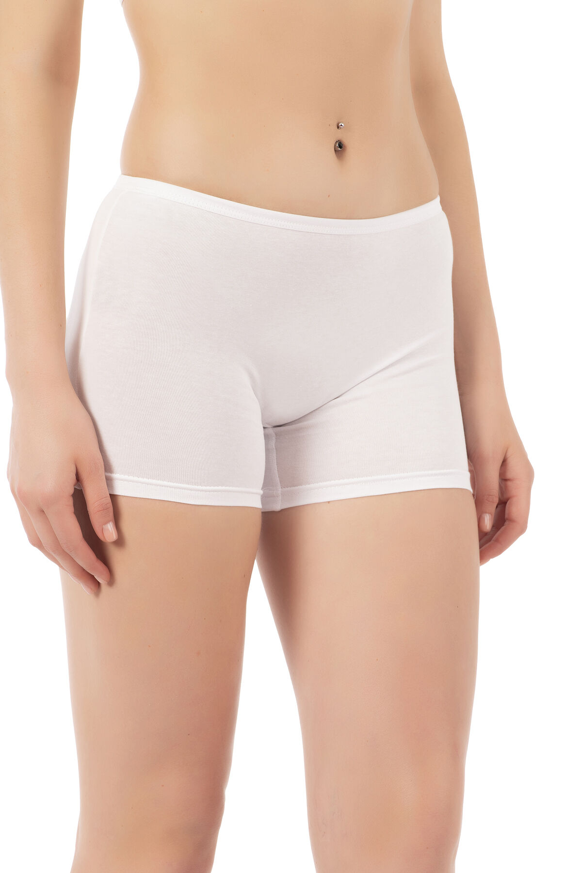 Özkan 0412 Kadın Likralı %95 Pamuklu Süprem Esnek Rahat Boxer Şort Tayt