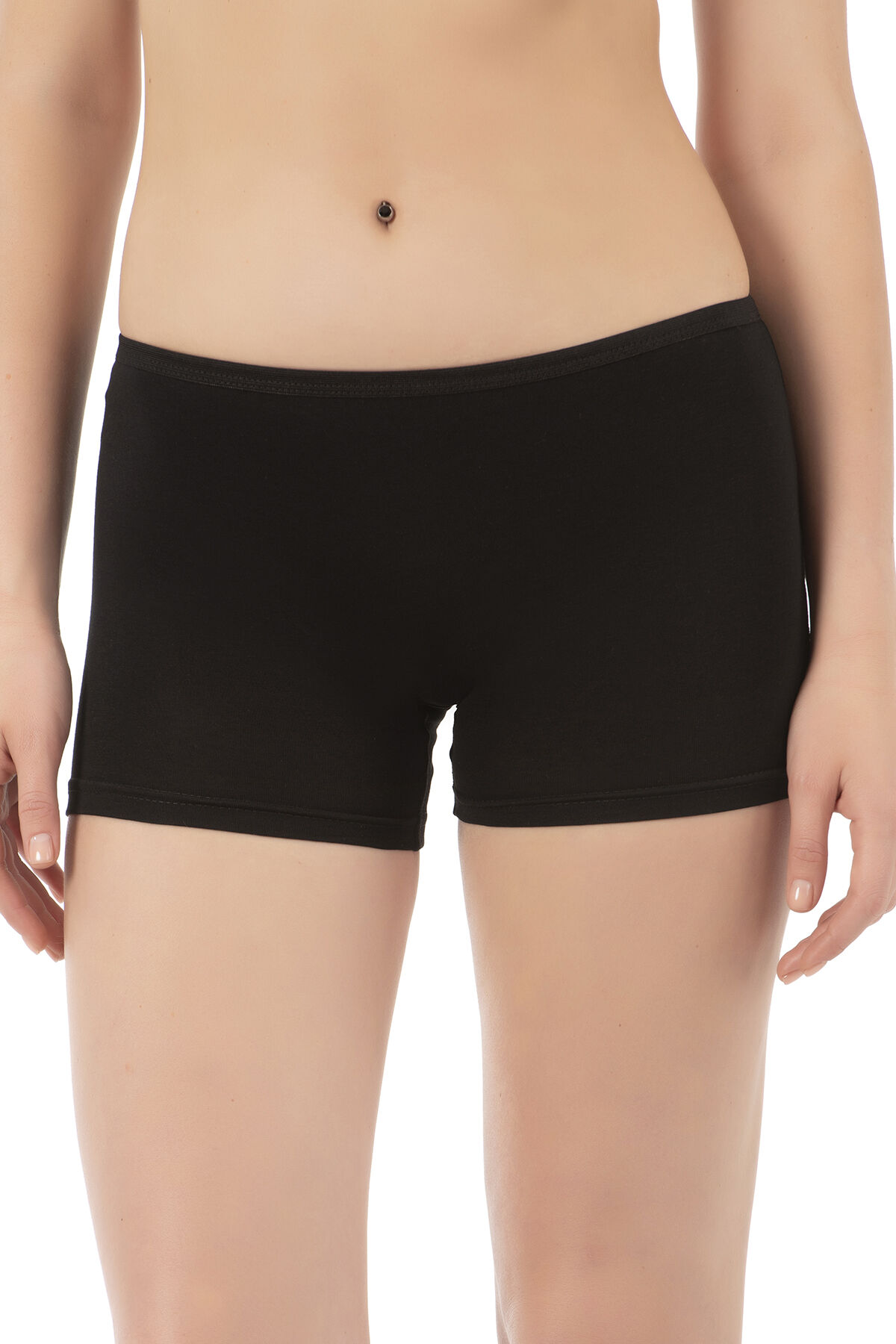 Özkan 0412 Kadın Likralı %95 Pamuklu Süprem Esnek Rahat Boxer Şort Tayt