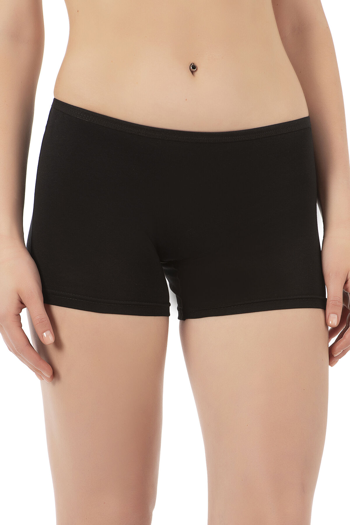 Özkan 0412 Kadın Likralı %95 Pamuklu Süprem Esnek Rahat Boxer Şort Tayt