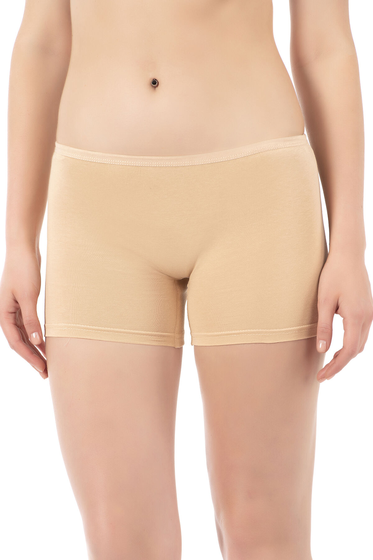 Özkan 0412 Kadın Likralı %95 Pamuklu Süprem Esnek Rahat Boxer Şort Tayt