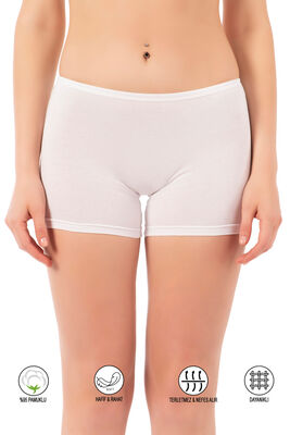 Özkan Underwear - Özkan 0412 Kadın Likralı %95 Pamuklu Süprem Esnek Rahat Boxer Şort Tayt