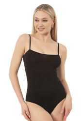 Özkan 0603 Kadın Pamuklu Likralı Süprem Esnek Rahat İnce Askılı Kancalı Çıtçıtlı Body Zıbın - Thumbnail