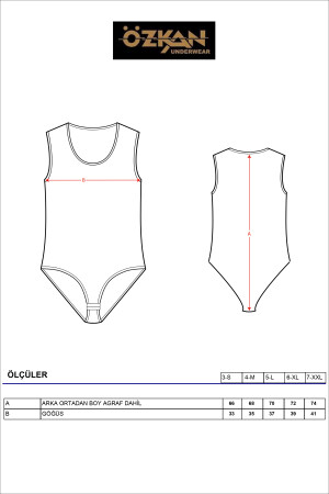 Özkan 0602 Kadın Pamuklu Kalın Askılı Kancalı Çıtçıtlı Örme Body - 20