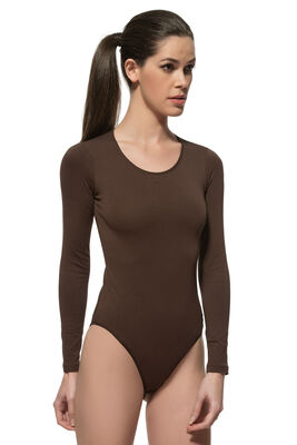 Özkan Underwear - Özkan 0600 Kadın Pamuklu Likralı Süprem Uzun Kollu Yuvarlak Yaka Kancalı Çıtçıtlı Örme Body