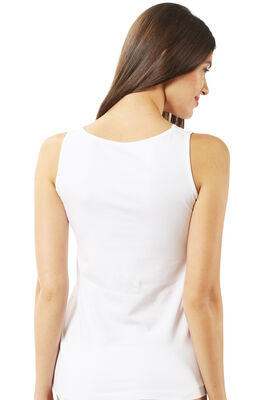 Özkan Underwear - Özkan 0181 Kadın Pamuklu Likralı Süprem Kumaş Yakası Dantelli Esnek Rahat Kalın Askılı Atlet (1)