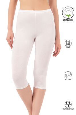 Özkan Underwear - Özkan 0458 Kadın %95 Pamuklu Likralı Süprem Kumaş Esnek Rahat Yumuşak Diz Altı Kapri Tayt