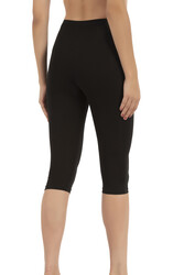 Özkan 0458 Kadın %95 Pamuklu Likralı Süprem Kumaş Esnek Rahat Yumuşak Diz Altı Kapri Tayt - Thumbnail