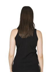 Özkan 0156 Kadın Ribana Pamuklu Güpürlü Kendinden Biyeli Kalın Askılı Atlet - Thumbnail