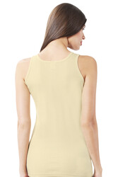 Özkan 0156 Kadın Ribana Pamuklu Güpürlü Kendinden Biyeli Kalın Askılı Atlet - Thumbnail