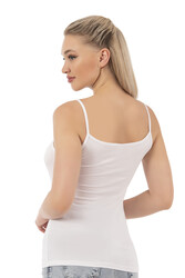 Özkan 2102 Kadın Viskon Kumaş Esnek Rahat İp Askılı Yakası Pul Detaylı Atlet - Thumbnail