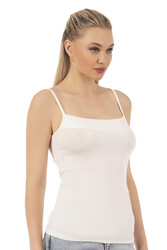 Özkan 2102 Kadın Viskon Kumaş Esnek Rahat İp Askılı Yakası Pul Detaylı Atlet - Thumbnail