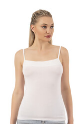 Özkan 2102 Kadın Viskon Kumaş Esnek Rahat İp Askılı Yakası Pul Detaylı Atlet - Thumbnail