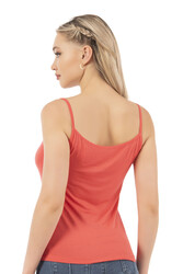 Özkan 2102 Kadın Viskon Kumaş Esnek Rahat İp Askılı Yakası Pul Detaylı Atlet - Thumbnail