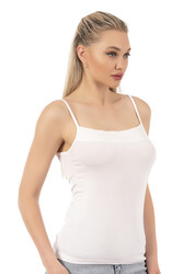 Özkan 2102 Kadın Viskon Kumaş Esnek Rahat İp Askılı Yakası Pul Detaylı Atlet - Thumbnail