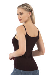 Özkan 2102 Kadın Viskon Kumaş Esnek Rahat İp Askılı Yakası Pul Detaylı Atlet - Thumbnail