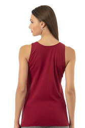 Özkan 2001 Kadın Pamuklu Ribana Dantelli Güpürlü Manolya Atlet - Thumbnail