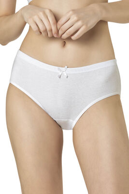 Özkan Underwear - Özkan 0305 Kadın Ribana Esnek Pamuklu Yüksek Bel Bato Külot