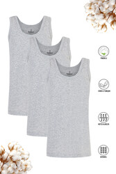 Özkan 0801 3'lü Paket Erkek Çocuk %100 Pamuklu Ribana Kumaş Esnek Rahat Atlet - Thumbnail