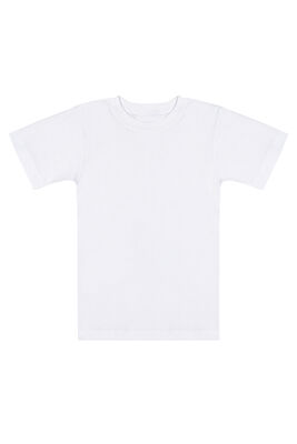 Özkan Underwear - Özkan 0706 3'lü Paket Erkek Çocuk %100 Pamuklu Ribana Fanila Esnek Rahat Yarım Kol Kapalı Yaka T-shirt (1)