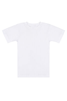 Özkan Underwear - Özkan 0706 3'lü Paket Erkek Çocuk %100 Pamuklu Ribana Fanila Esnek Rahat Yarım Kol Kapalı Yaka T-shirt (1)