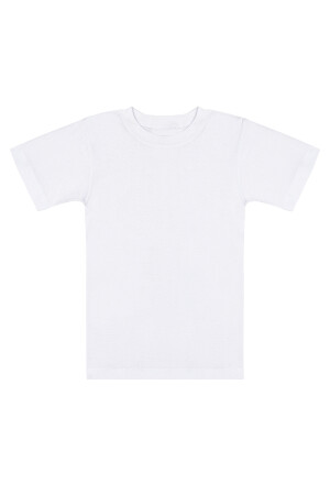 Özkan 0706 3'lü Paket Erkek Çocuk %100 Pamuklu Ribana Fanila Esnek Rahat Yarım Kol Kapalı Yaka T-shirt (1)