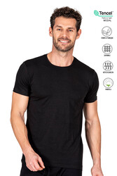 Özkan 11144 Erkek Yuvarlak Simit Yaka Pamuklu Modal Tişört Fanila - Thumbnail