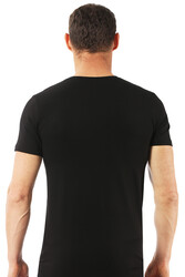 Özkan 0265 Erkek Pamuklu Kapalı Sıfır Yaka Yarım Kol Fanila Tişört - Thumbnail