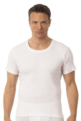 Özkan 0059 Erkek %100 Pamuklu Süprem Kumaş Açık Yaka Yarım Kol Atlet Fanila - Thumbnail