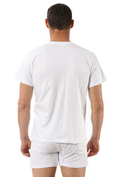 Özkan 0055 Erkek %100 Pamuklu Süprem Esnek Rahat Kapalı Yaka Atlet Fanila - Thumbnail