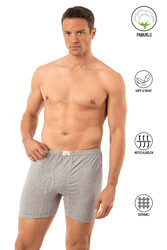 Özkan 0043 Erkek %100 Pamuklu Penye Süprem Kumaş Esnek Rahat Torbalı Paçalı Don Boxer Külot - Thumbnail