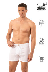 Özkan 0043 Erkek %100 Pamuklu Penye Süprem Kumaş Esnek Rahat Torbalı Paçalı Don Boxer Külot - Thumbnail