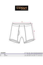 Özkan 0043 Erkek %100 Pamuklu Penye Süprem Kumaş Esnek Rahat Torbalı Paçalı Don Boxer Külot - Thumbnail