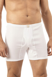Özkan Underwear Özkan 0118 3'lü Paket Erkek %100 Pamuklu Ribana Esnek Yumuşak Rahat Torbalı Paçalı Don Boxer Külot - Thumbnail