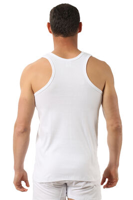 Özkan Underwear - Özkan 0058 Erkek %100 Pamuklu Ribana Esnek Rahat Sırtı Çapraz Sporcu Rambo Kalın Askılı Atlet (1)