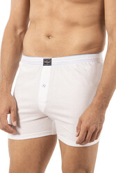 Özkan 0041 Erkek %100 Pamuklu Şardonlu Klasik Rahat Kesim Havlu Bel Süprem Penye Boxer - Thumbnail