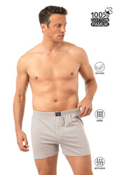 Özkan 0041 Erkek %100 Pamuklu Şardonlu Klasik Rahat Kesim Havlu Bel Süprem Penye Boxer - Thumbnail