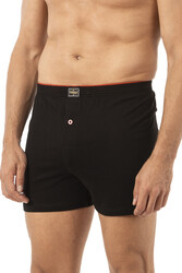 Özkan 0041 Erkek %100 Pamuklu Şardonlu Klasik Rahat Kesim Havlu Bel Süprem Penye Boxer - Thumbnail